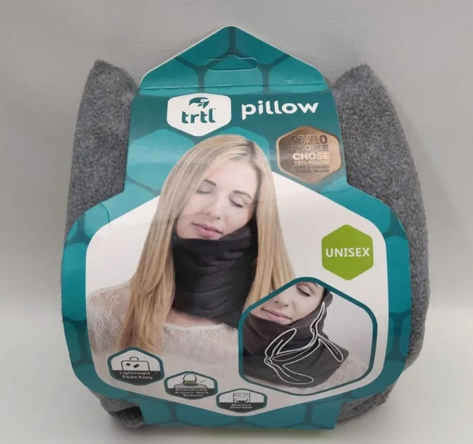 Подушка шарф для путешествий Travel Neck Rest Pillow подушка-массажер серый - изображение 2