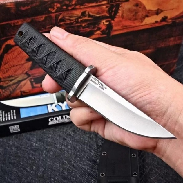 Нож нескладной Cold Steel KYOTO I с чехлом (для рыбалки, охоты, туризма) - изображение 1
