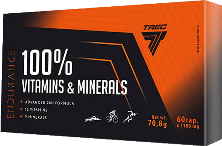 Multiwitaminy Trec Nutrition 100% ENDURANCE 60 k (5902114040673) - obraz 1