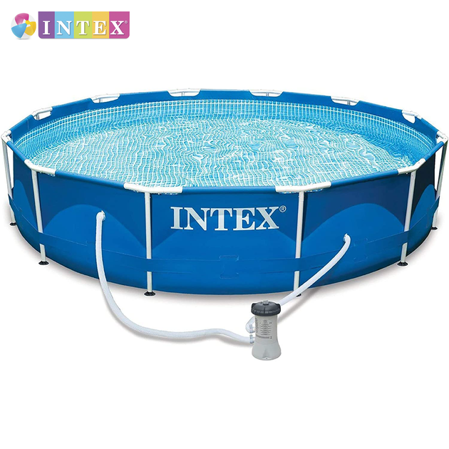 Круглый каркасный бассейн Intex 28212 NP. Насос-фильтр в комплекте. Размером 366x76см, объём 6503л - Фото 1 Круглый каркасный бассейн Intex 28212 NP. Насос-фильтр в комплекте. Размером 366x76см, объём 6503л - изображение 1