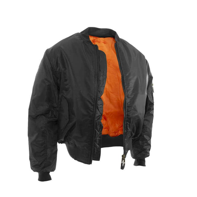 Тактична двостороння куртка бомбер Mil-Tec ma1 Black 10403002 розмір XS - зображення 1