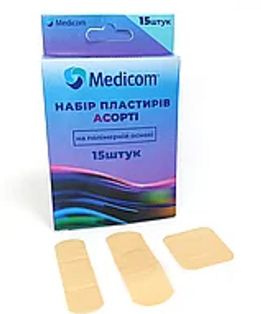 Набор пластырей Medicom 15шт/упаковка АСОРТИ - изображение 1