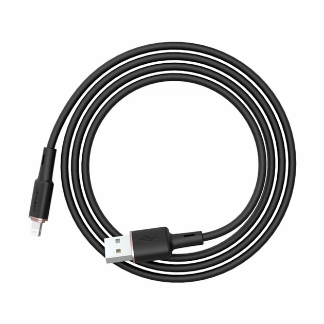 Кабель Lightning Acefast C2-02 2.4A 1.2м, зарядный кабель для iPhone, Black - Фото 3 Кабель Lightning Acefast C2-02 2.4A 1.2м, зарядный кабель для iPhone, Black - изображение 3