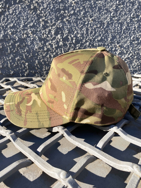 Тактична Кепка мультикам ЗСУ, Бейсболка multicam з оливковим тризубцем, Літня армійська кепка регульована - зображення 2