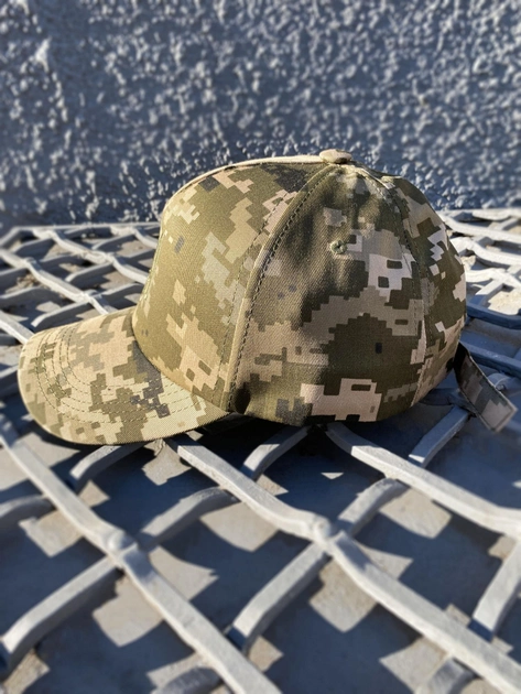 Тактична Кепка піксель ЗСУ, Бейсболка піксель з тризубом, Літня армійська кепка регульована - зображення 2
