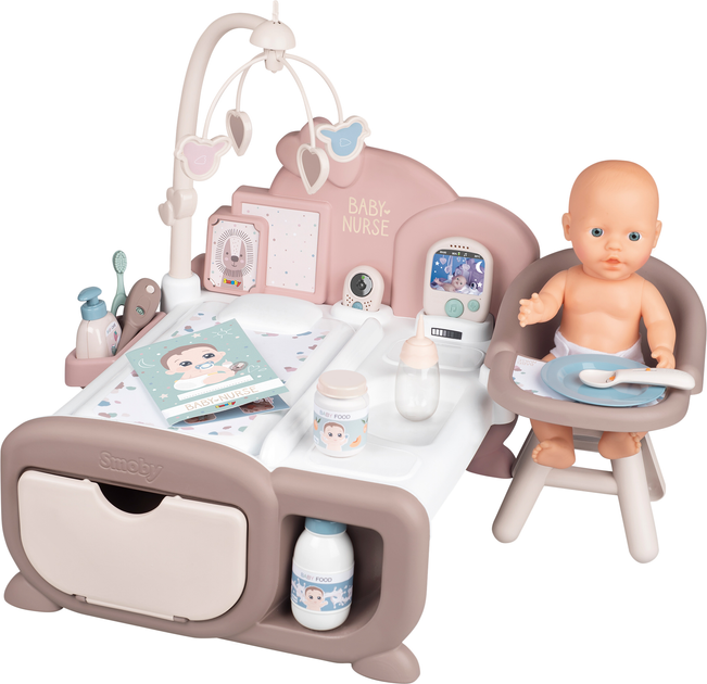 Centrum zabaw Smoby Toys Baby Nurse Pokój dziecka z kuchnią, łazienką, sypialnią i akcesoriami (7600220376) - obraz 2