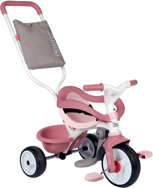 Rower dziecięcy 3 w 1 Smoby Toys Bi Muvy Comfort metaliczny różowy 68x52x101 cm (7600740415) - obraz 1