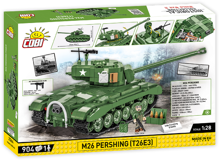 Klocki konstrukcyjne Cobi Czołg M26 Pershing 1:28 904 elementy (COBI-2564) - obraz 2