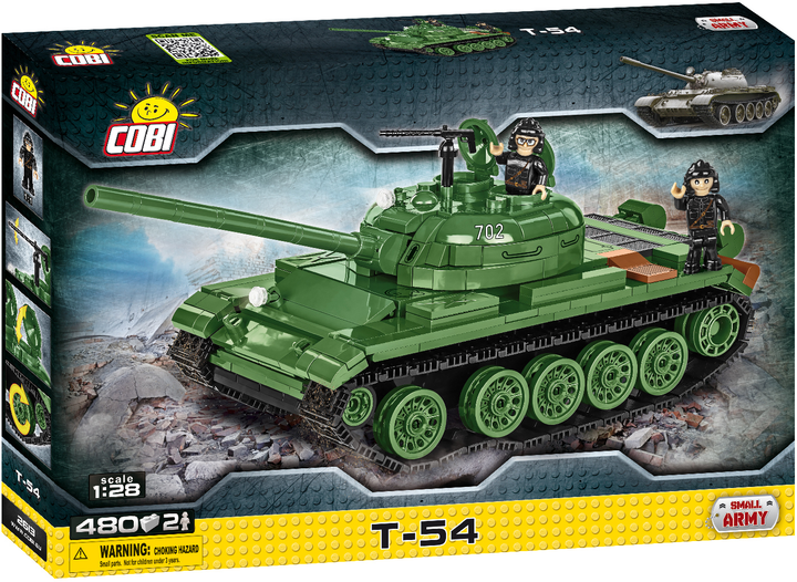 Klocki konstrukcyjne COBI Czołg T-54 480 elementów (COBI-2613) (5902251026134) - obraz 1