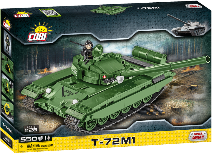 Klocki konstrukcyjne COBI Czołg T-72M1 550 elementów (COBI-2615) (5902251026158) - obraz 1