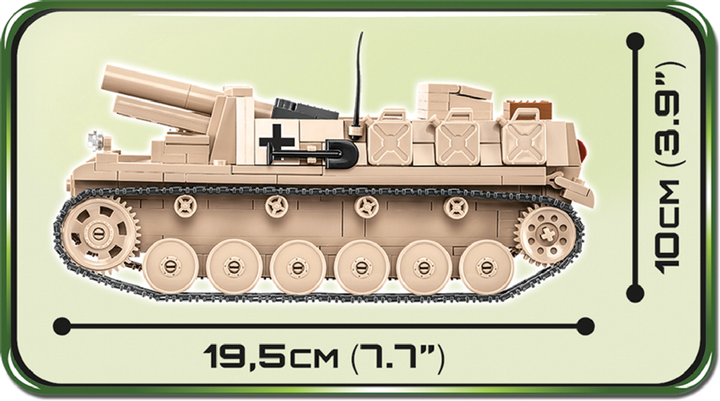 Klocki konstrukcyjne Cobi AHS Sturmpanzer II Bison 465 elementów (COBI-2528) - obraz 10