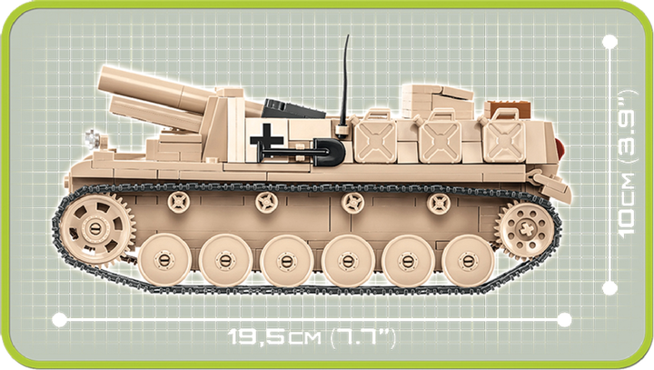 Klocki konstrukcyjne Cobi AHS Sturmpanzer II Bison 465 elementów (COBI-2528) - obraz 11