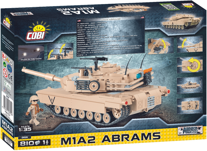 Конструктор Cobi Танк M1 Абрамс 815 деталей (COBI-2619) - зображення 2