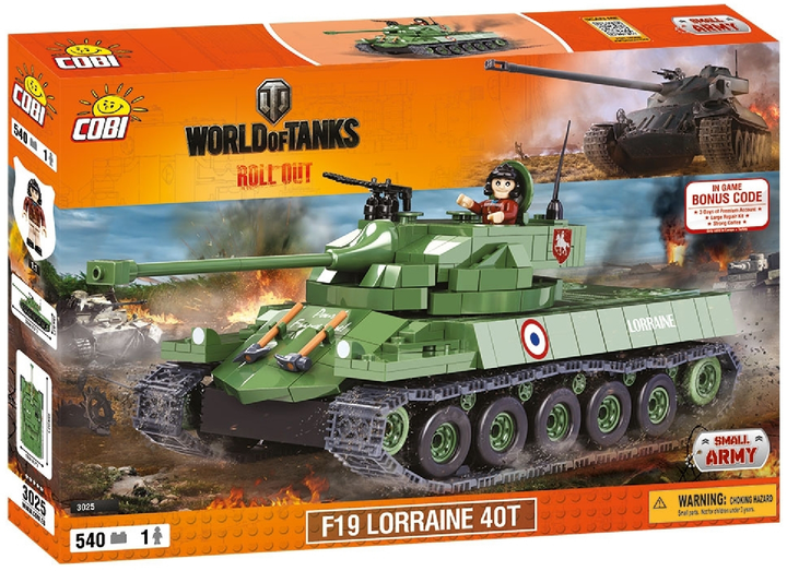 Klocki konstrukcyjne Cobi World Of Tanks F19 Lorraine 40T 540 elementów (COBI-3025) - obraz 1