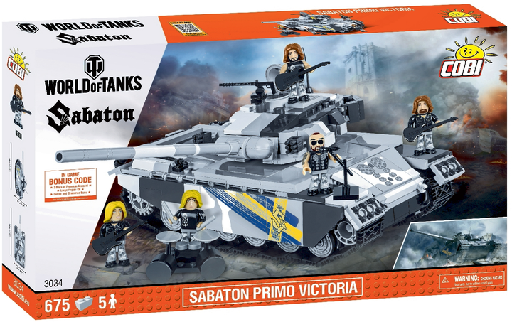 Klocki konstrukcyjne Cobi World Of Tanks Sabaton Primo Victoria 675 elementów (COBI-3034) - obraz 1