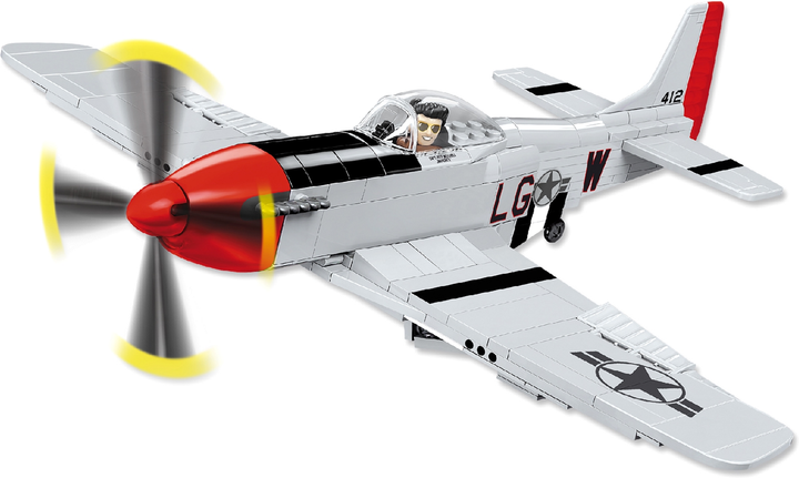 Klocki konstrukcyjne Cobi Top Gun 2 Myśliwiec P-51 "Mustang" 262 elementy (COBI-5806) - obraz 2