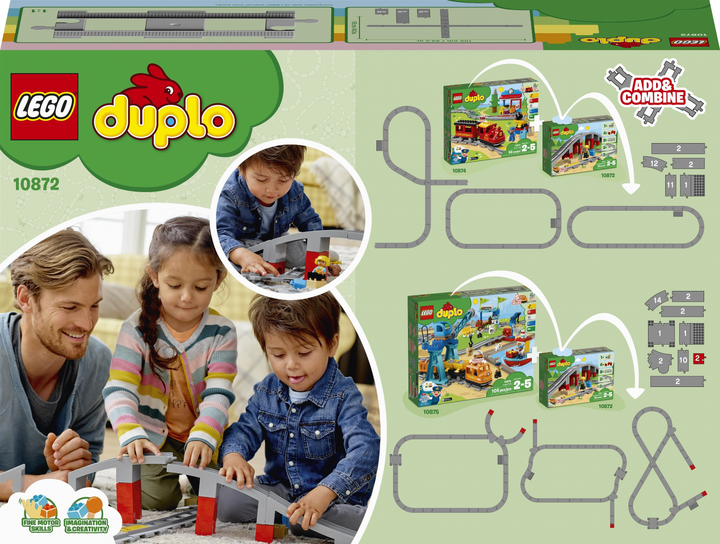 Конструктор LEGO DUPLO Залізничний міст і рейки 26 деталей (10872) - зображення 9