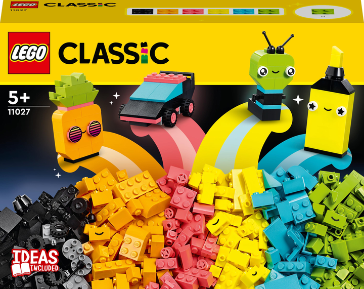Zestaw klocków LEGO Classic Kreatywna zabawa neonowymi kolorami 333 elementy (11027) - obraz 1