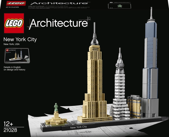 Zestaw klocków LEGO Architecture Nowy Jork 598 elementów (21028) - obraz 1