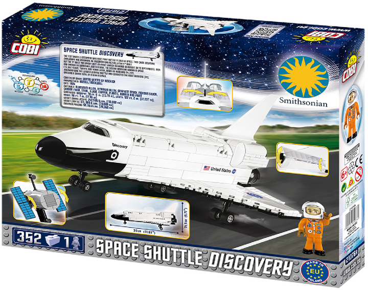 Klocki konstrukcyjne Cobi Space Shuttle Discovery 352 elementy (COBI-21076A) - obraz 2