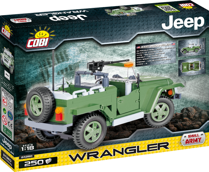 Klocki konstrukcyjne COBI Armia Jeep Wrangler 250 elementów (COBI-24260) - obraz 1