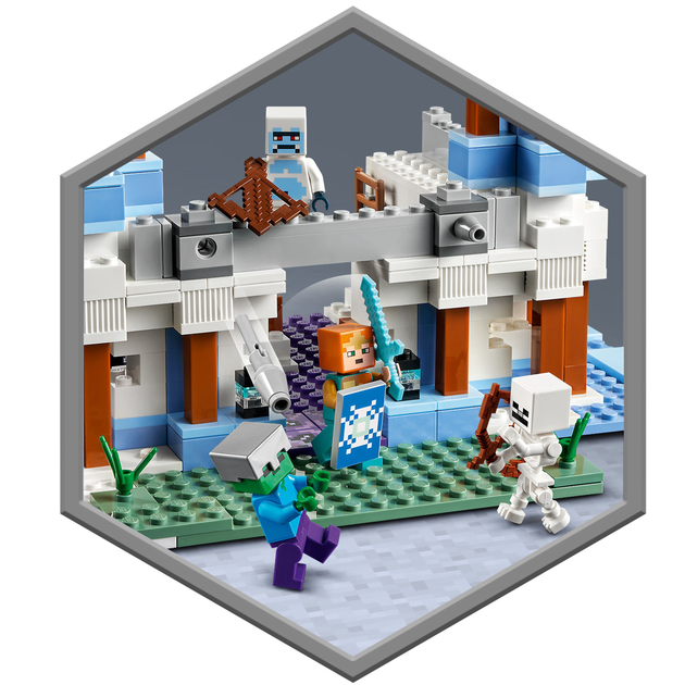 Конструктор LEGO Minecraft Крижаний замок 499 деталей (21186) - зображення 7