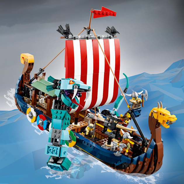 Конструктор LEGO Creator Корабель вікінгів і Мідгардський змій 1192 деталей (31132) - зображення 7