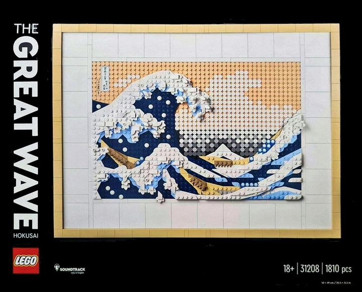 Zestaw LEGO ART Hokusai, "Wielka fala" 1810 części (31208) - obraz 1