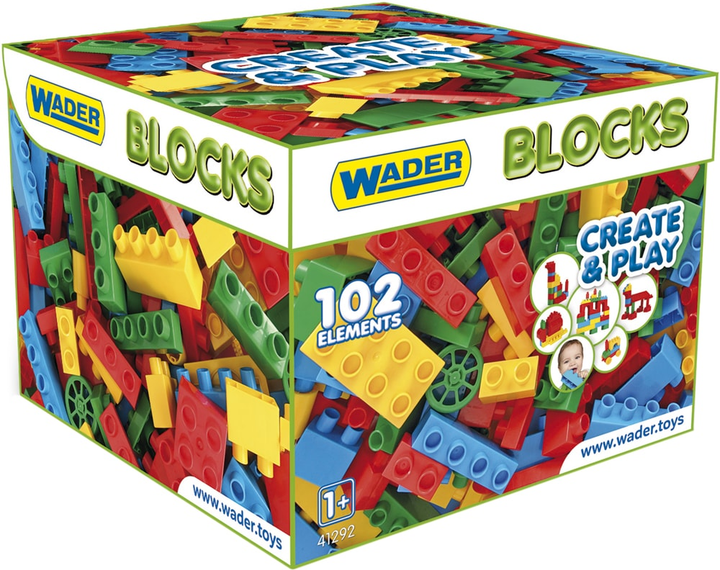 Klocki konstrukcyjne Wader Create&Play 102 elementy (41292) (5900694412927) - obraz 1