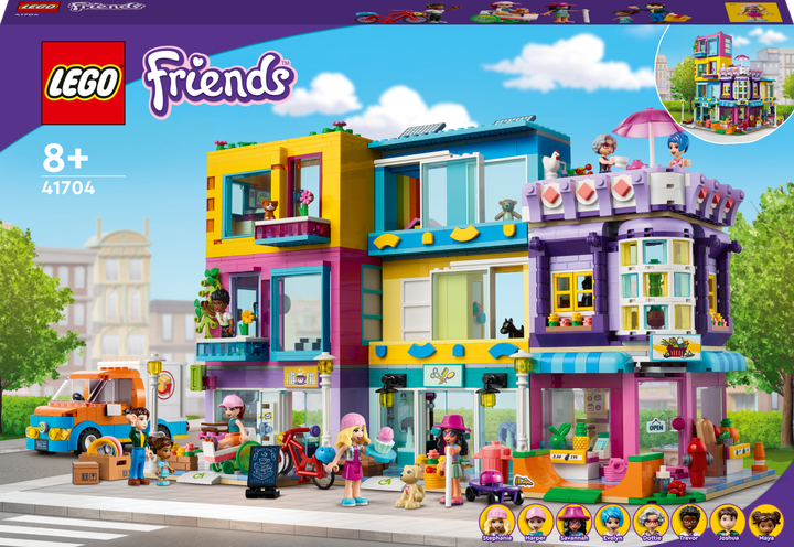 Zestaw klocków LEGO Friends Budynki przy głównej ulicy 1682 elementy (41704) - obraz 1