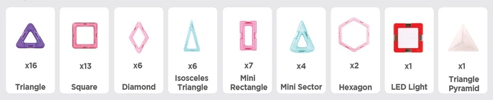 Конструктор магнітний Magformers Прекрасна принцеса 56 деталей (704003) (8809134368244) - зображення 16