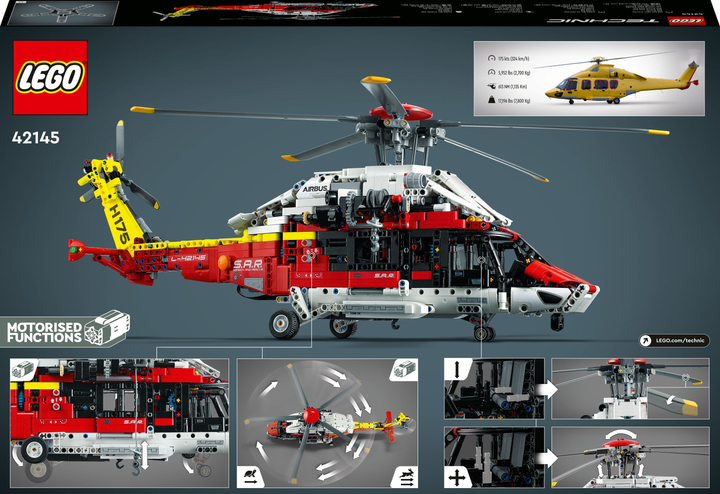 Zestaw klocków LEGO Technic Helikopter ratunkowy Airbus H175 2001 element (42145) - obraz 7