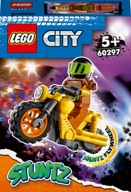 Zestaw klocków LEGO City Stuntz Demolka na motocyklu kaskaderskim 12 elementów (60297) - obraz 1