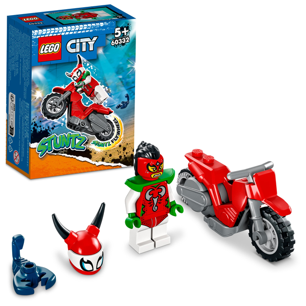 Zestaw klocków LEGO City Stuntz Motocykl kaskaderski Brawurowego Skorpiona 15 elementów (60332) - obraz 2