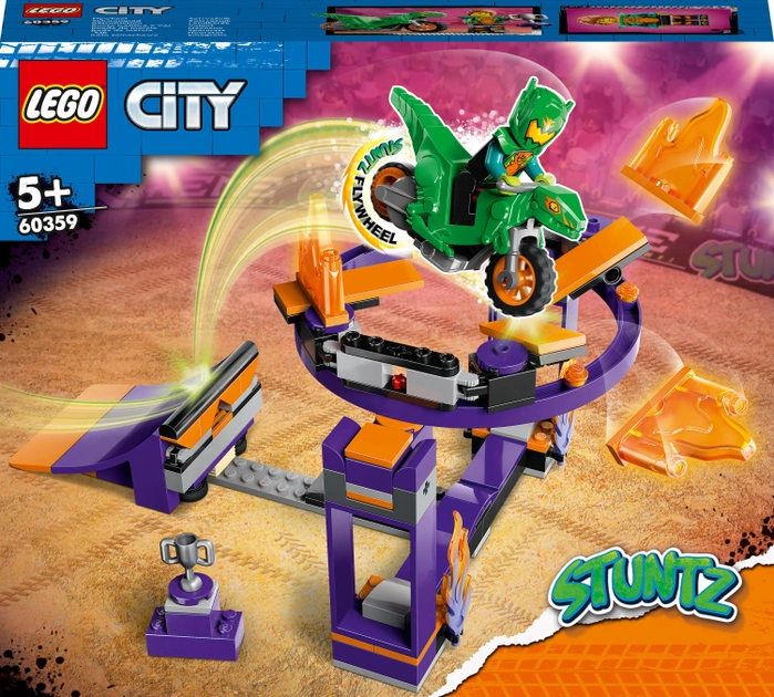 Конструктор LEGO City Stuntz Завдання із каскадерською рампою 144 деталі (60359) - зображення 1