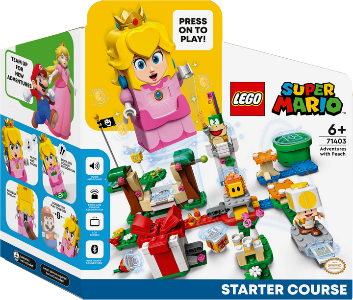 Zestaw klocków LEGO Super Mario Zestaw startowy "Przygody z Peach" 354 elementy (71403) - obraz 1