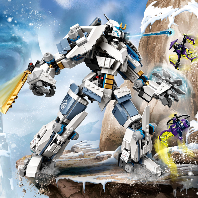 Zestaw klocków LEGO Ninjago Starcie tytanów Mech 840 elementów (71738) - obraz 6