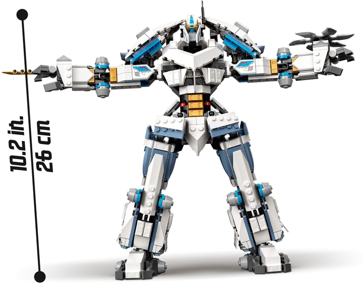 Zestaw klocków LEGO Ninjago Starcie tytanów Mech 840 elementów (71738) - obraz 12