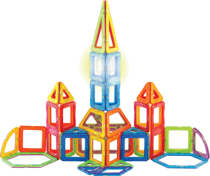 Klocki magnetyczne Magformers Zestaw budowlany z podświetleniem LED 54 elementy (730658090107) - obraz 5