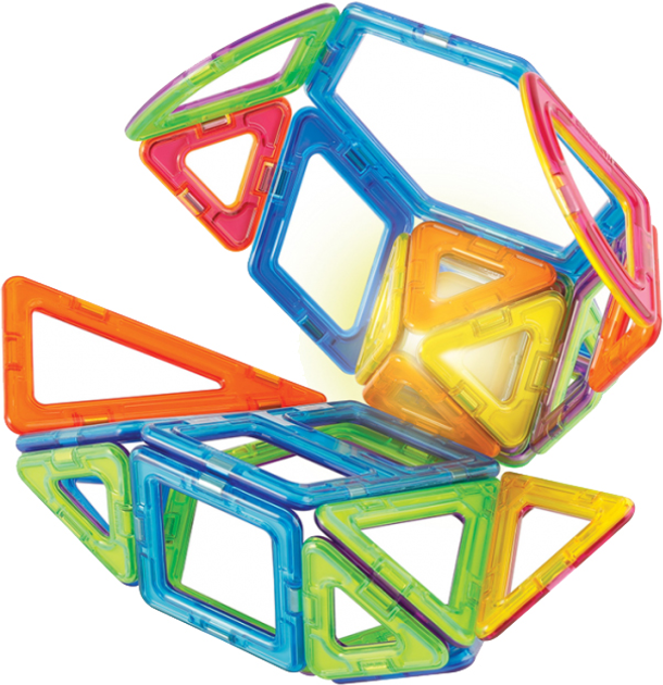 Klocki magnetyczne Magformers Zestaw budowlany z podświetleniem LED 54 elementy (730658090107) - obraz 9