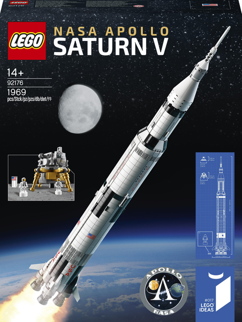 Zestaw klocków LEGO Ideas Rakieta NASA Apollo Saturn V 1969 elementów (92176) - obraz 1