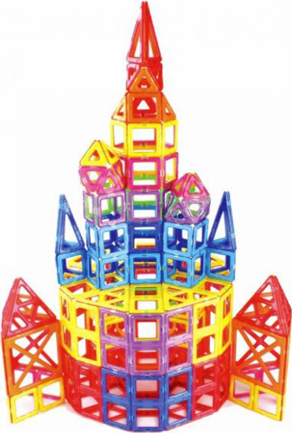 Klocki magnetyczne Magformers Expert 400 elementów + 72 kartki (710003) (8809134361184) - obraz 3