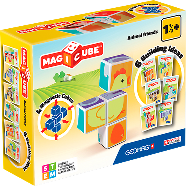 Klocki magnetyczne Geomag Magicube 4 elementy (132) (871772001324) - obraz 1