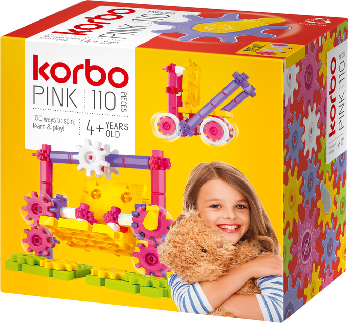 Набір для творчого конструювання Korbo Pink 110 деталей (5906395455362) - зображення 1