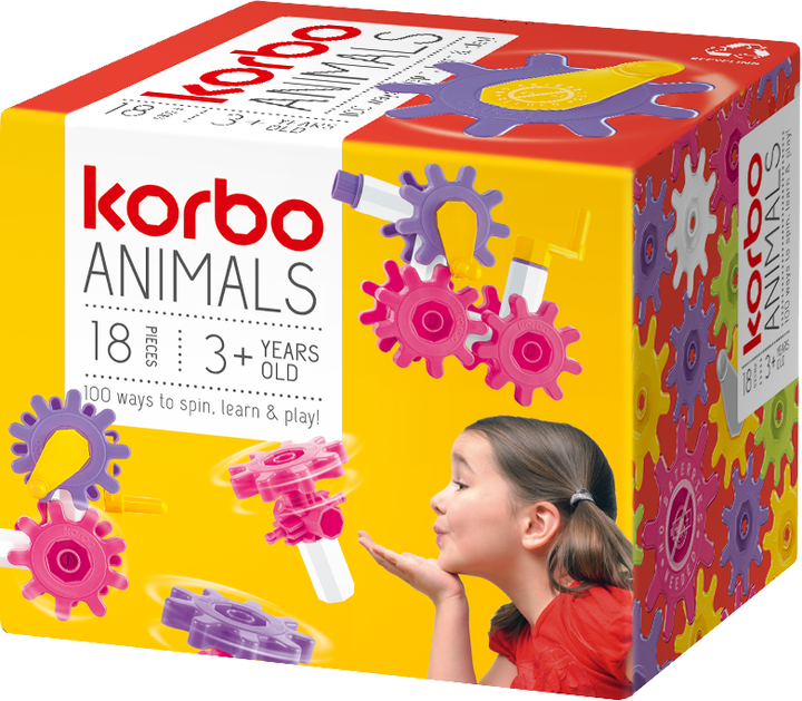 Набір для творчого конструювання Korbo Animals 18 деталей (5906395455393) - зображення 1