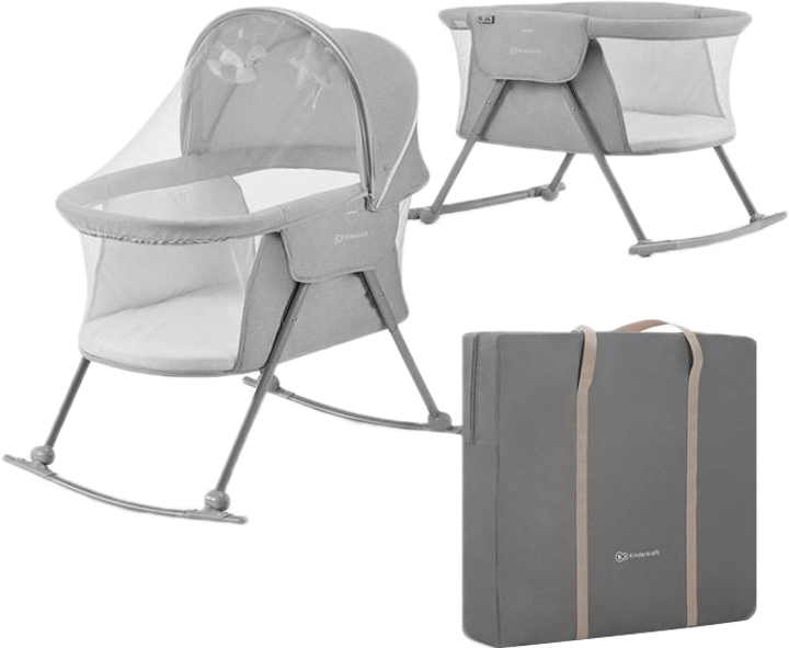 Люлька-гойдалка Kinderkraft Lovi Grey 3 в 1 (KKLLOVIGRY0000) (158788) - зображення 1