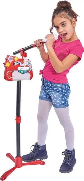 Instrument muzyczny Simba Toys Mikrofon ze statywem 130 cm ze złączem do odtwarzacza MP3 (106834432) - obraz 3