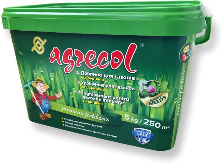 Удобрение Agrecol для газона от сорняков 5 кг (2018040432) - Фото 2 Удобрение Agrecol для газона от сорняков 5 кг (2018040432) - изображение 2