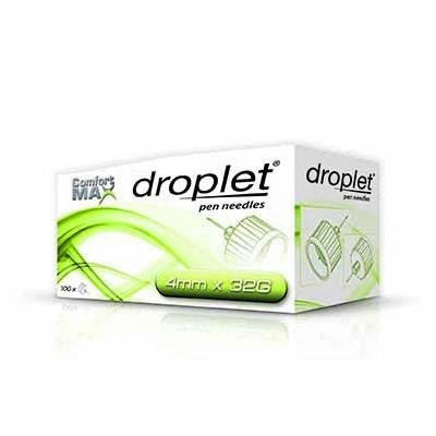 Иглы для инсулиновых шприц-ручек Droplet, 4 мм, 32G (0,23мм) №100 - Фото 1 Иглы для инсулиновых шприц-ручек Droplet, 4 мм, 32G (0,23мм) №100 - изображение 1