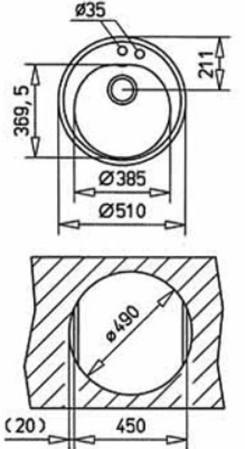 Кухонна мийка граніт TEKA CENTROVAL 45 TG чорний металік 40143205 - зображення 4